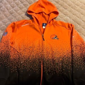 Reebok NFL Orange and Black Cleveland Browns Gradient Hoodie